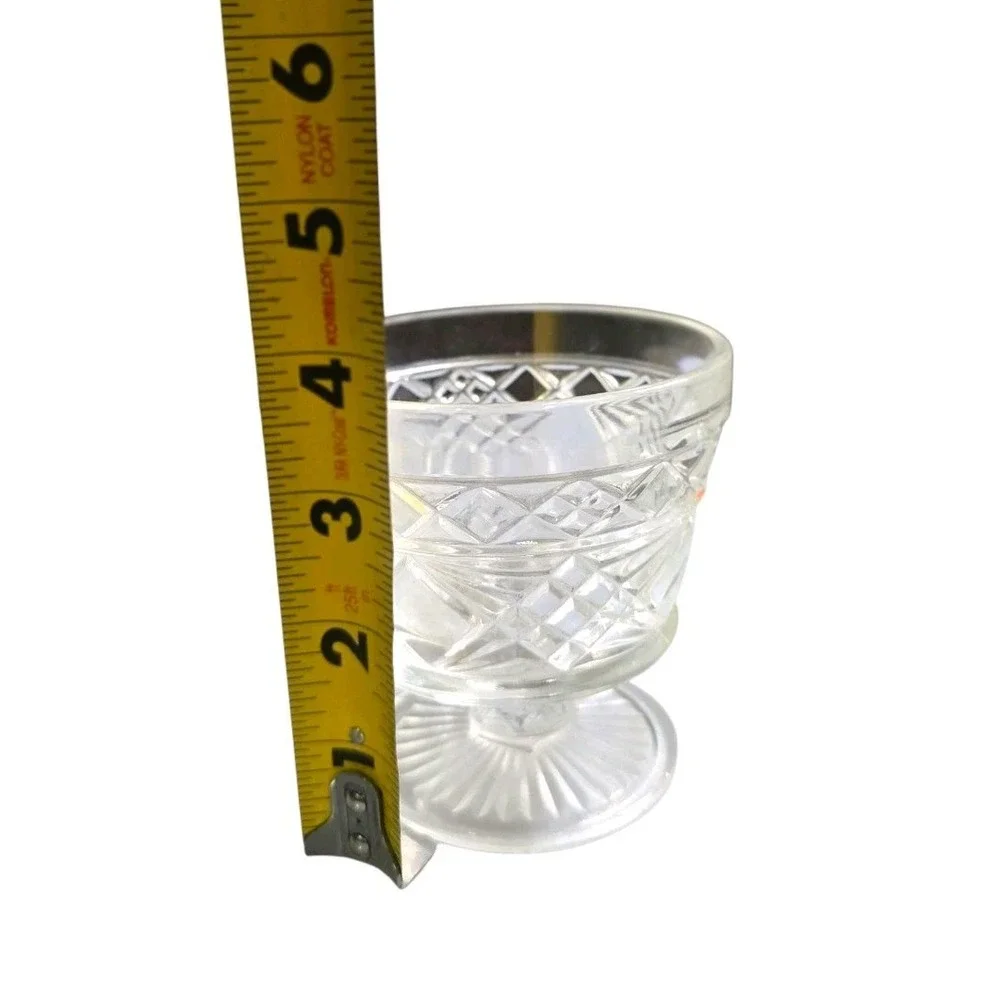 Hazel Atlas Big Top‎ Peanut Butter Footed Sherbet Glass Cup Lot of 6 Vintage 50s